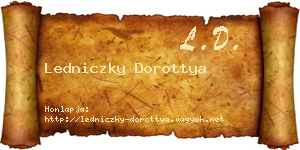 Ledniczky Dorottya névjegykártya