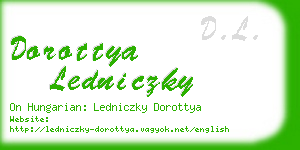 dorottya ledniczky business card